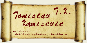 Tomislav Kamišević vizit kartica
